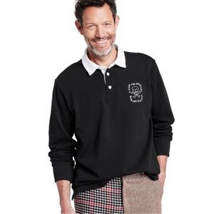 Size LRG- Rowing Blazers X Target Embroidered Skull Graphic Collared Rugby Shirt